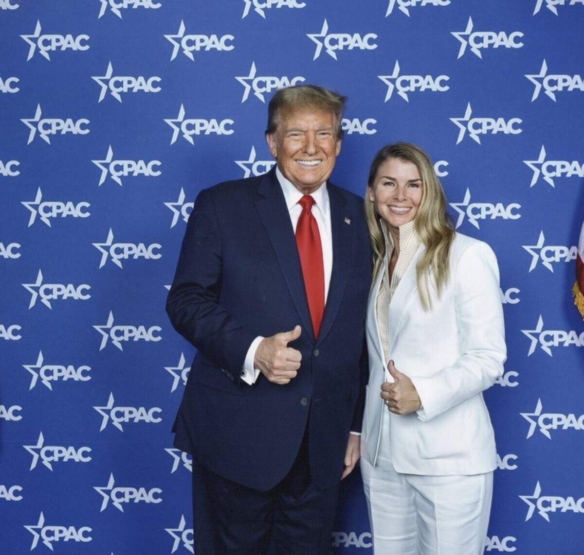 Amanda McKinney with President Donald Trump.