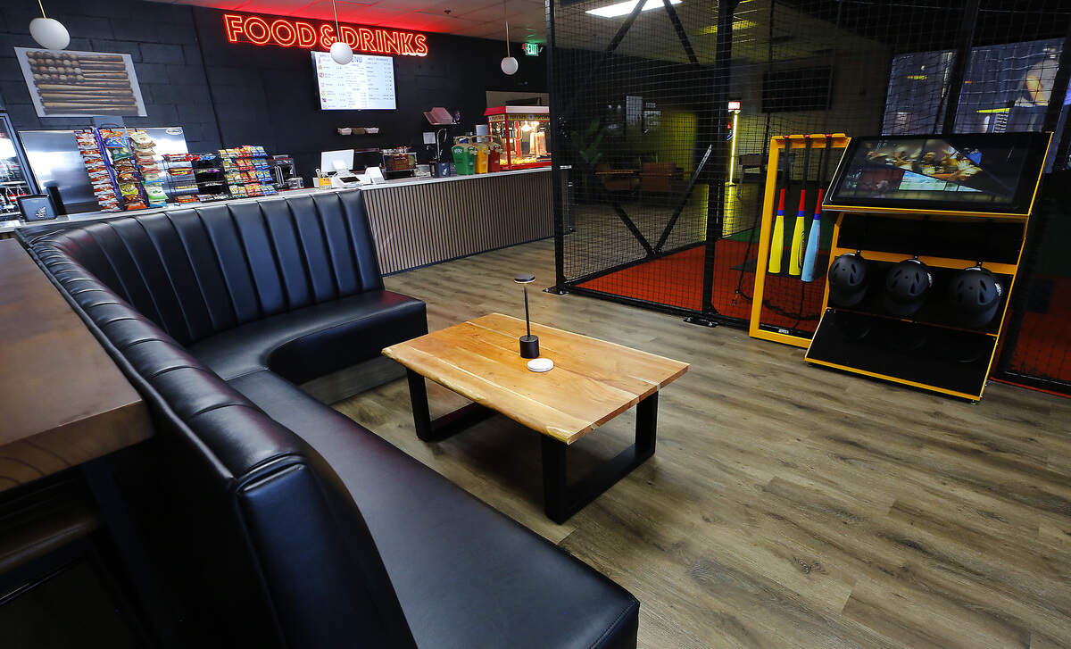 Comfortable seating areas, including couches, chairs and tables, along with a snack bar are featured at The Ballerz Club.
