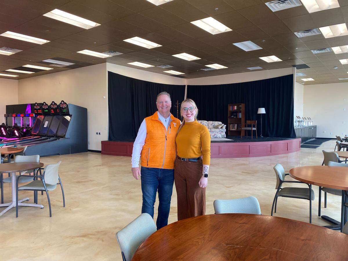 Dwight Montgomery and his daughter, Izzy Montgomery, 21, have created The Mystery Theatre, an arts venue in Kennewick.