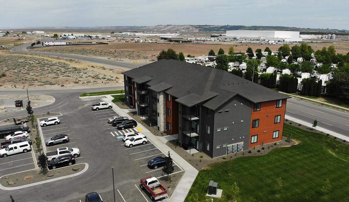 The $48 million Vicinity at Horn Rapids Apartment complex being constructed at 2665 Kingsgate Way sits on about 15 acres just across from the Horn Rapids Golf Course in Richland.