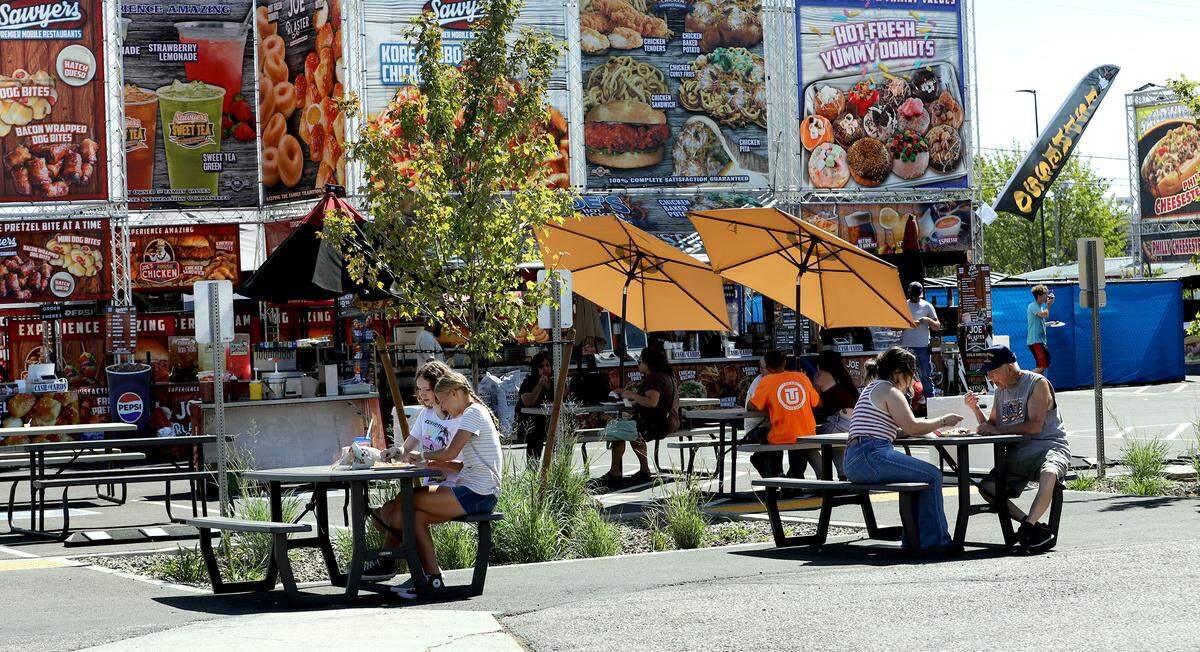 New paved eating area at the Benton Franklin Fair & Rodeo in Kennewick.