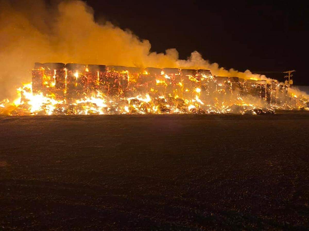 Franklin County emergency crews were called to a haystack fire on Selph Landing Road about 4 a.m. Christmas morning.&nbsp;
