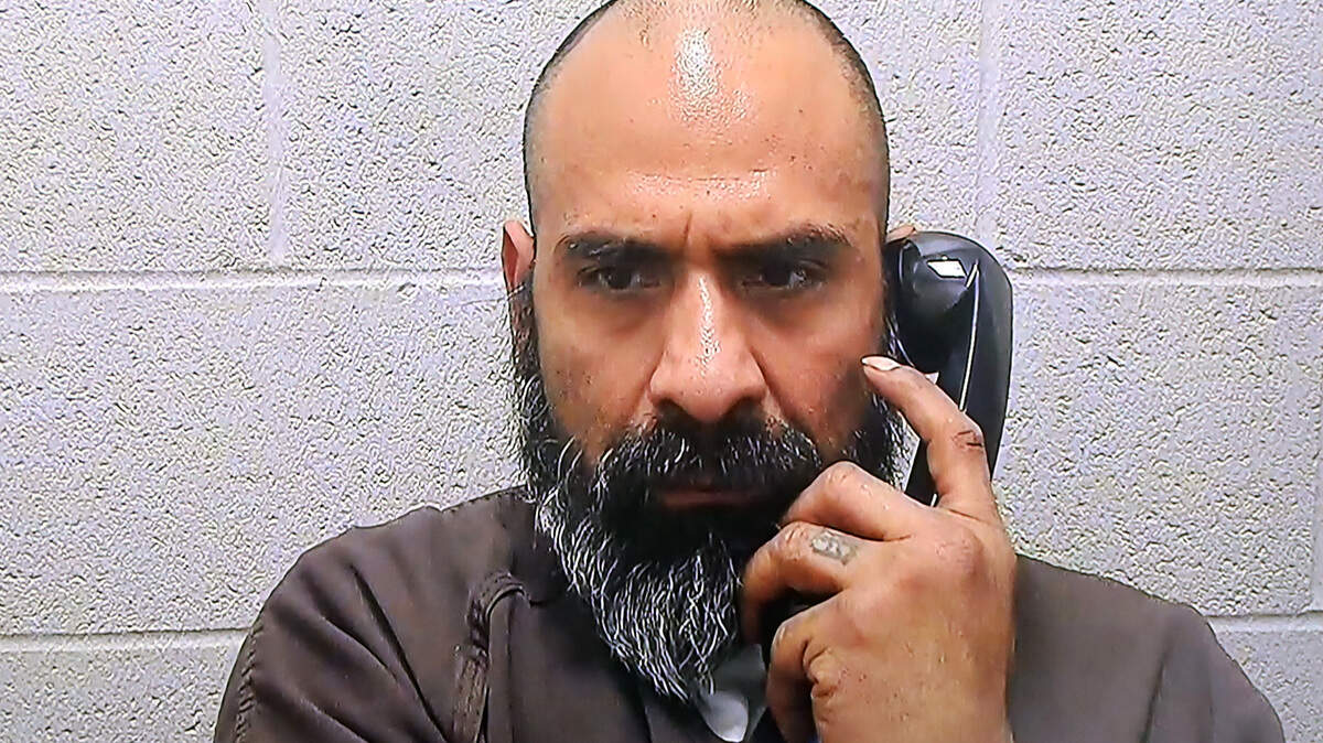 Suspect Pedro F. Baltazar, 45, makes his preliminary appearance in Benton County Superior Court, via a video link from the Benton County Jail.