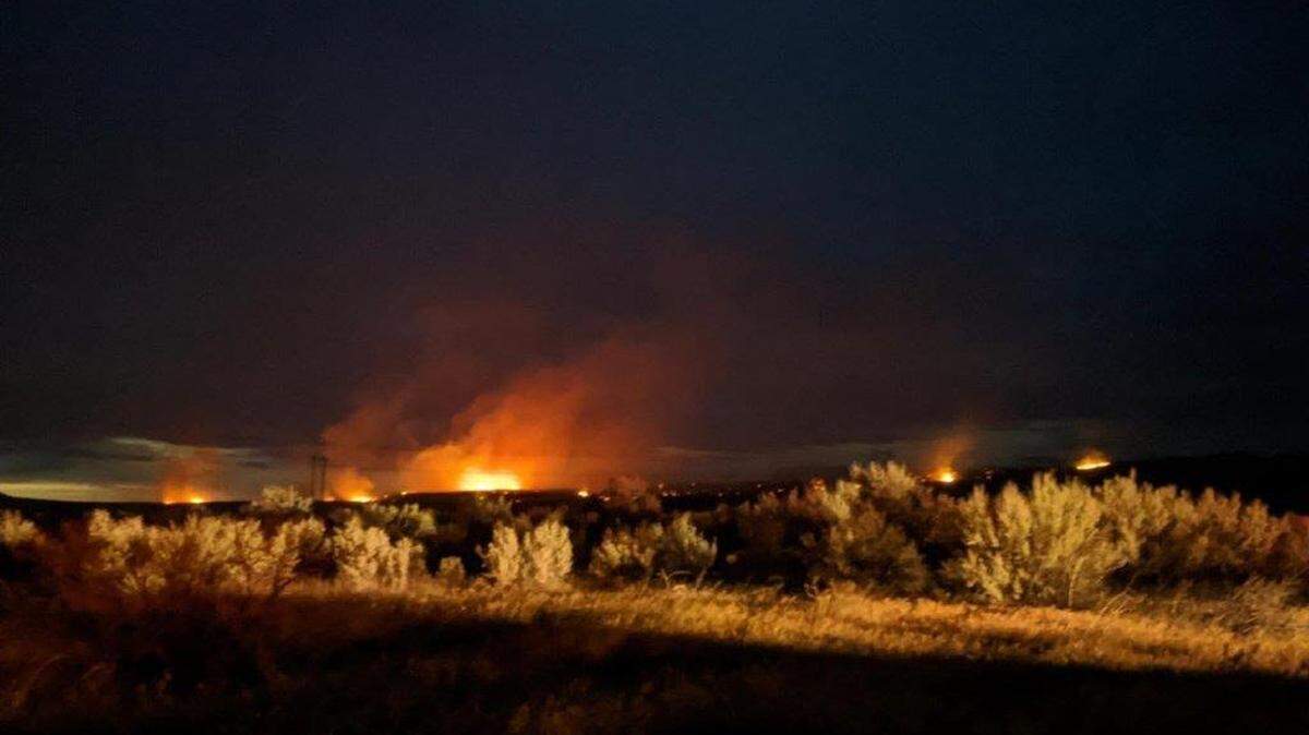 Lightning strikes started several fires over the weekend at the Hanford nuclear reservation.