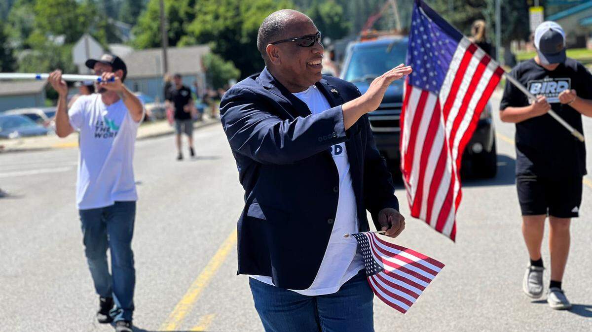 Gubernatorial candidate Semi Bird posted this photo from his June 2023 campaign stop in the town of Newport.
