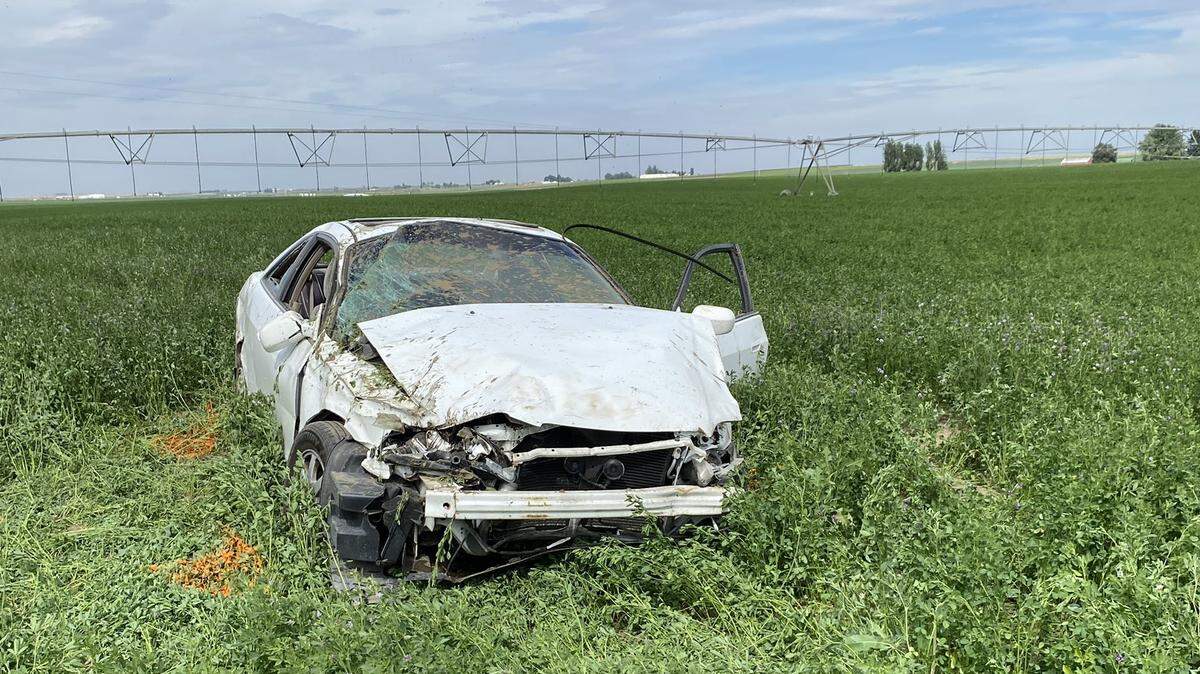 Two children were hurt in a crash north of Pasco on Highway 395 when another driver was crossing the highway and failed to stop for traffic.