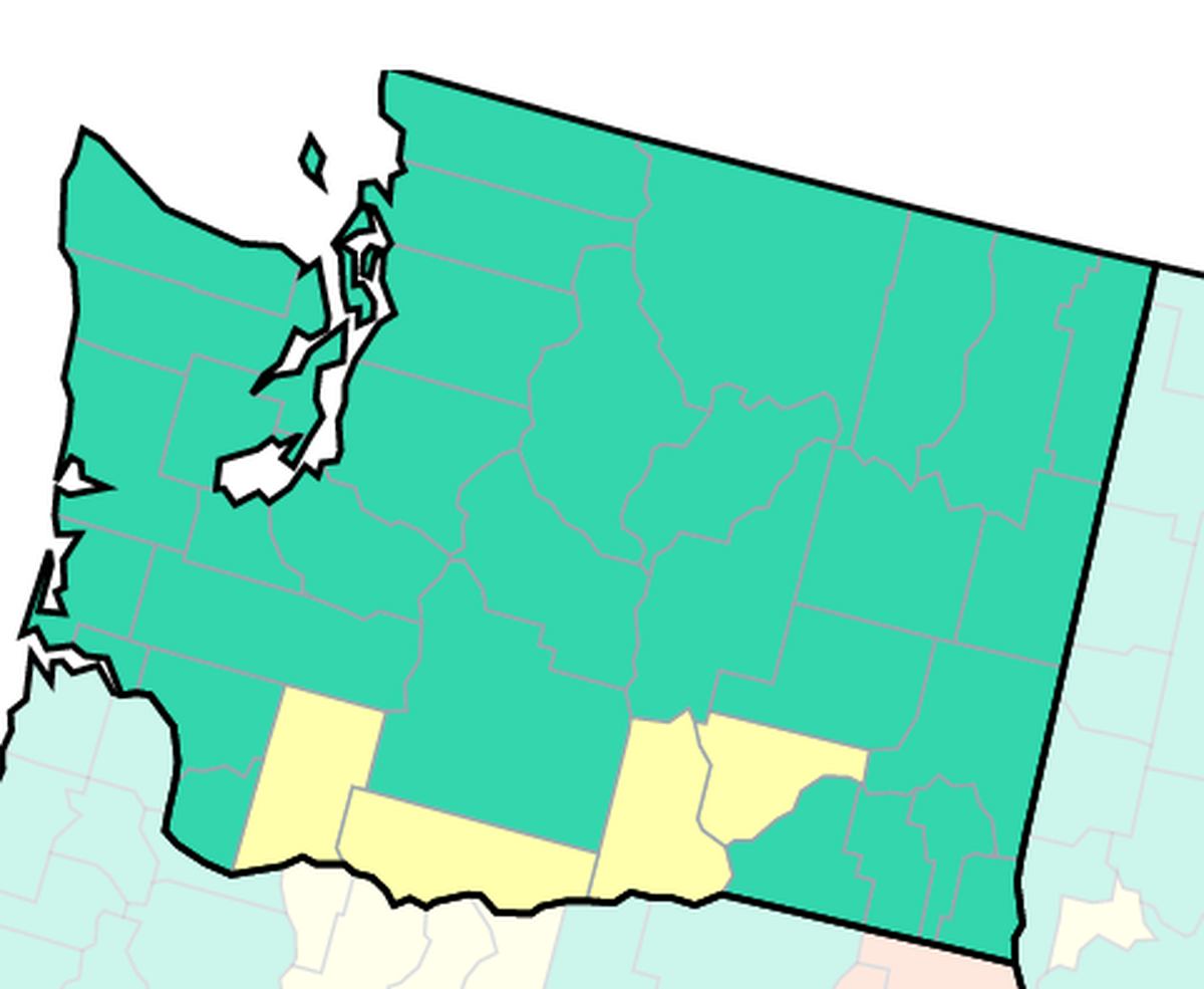 Benton and Franklin counties were among just 4 in Washington to receive a “medium” COVID-19 community rating from the CDC. All other counties in the state are rated “low.”