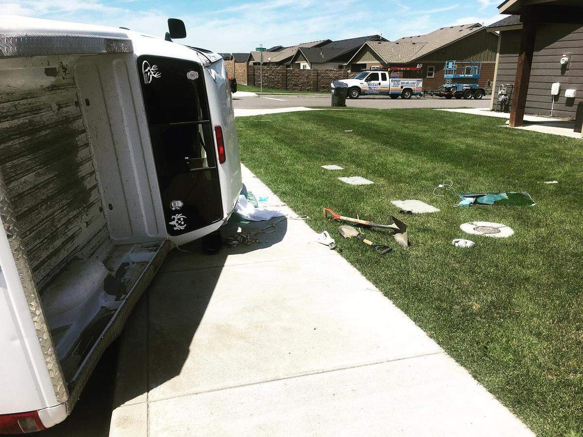 Two children and a driver were injured after a rollover wreck in Pasco on June 30. They were not wearing seat belts.