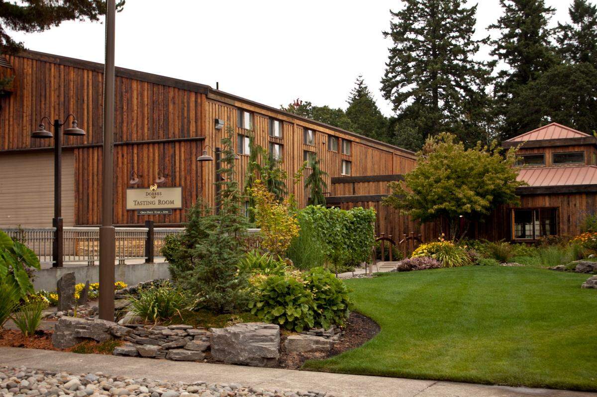 Dobbes Family Estate operates its tasting room and production facility in downtown Dundee, Ore.