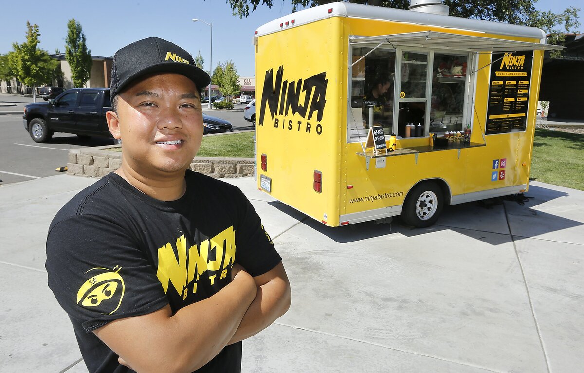 David Phongsa, a 2000 graduate of Pasco High School, opened Ninja Bistro food truck this week at John Dam Plaza in Richland. He describes his menu as Asian fusion cuisine. Watch a video at: tricityherald.com/video