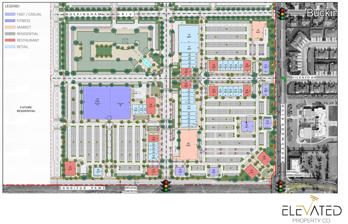 Elevated Property Co. has signed a letter of intent to purchase land at Broadmoor in western Pasco for a project it calls The Shops at Broadmoor.