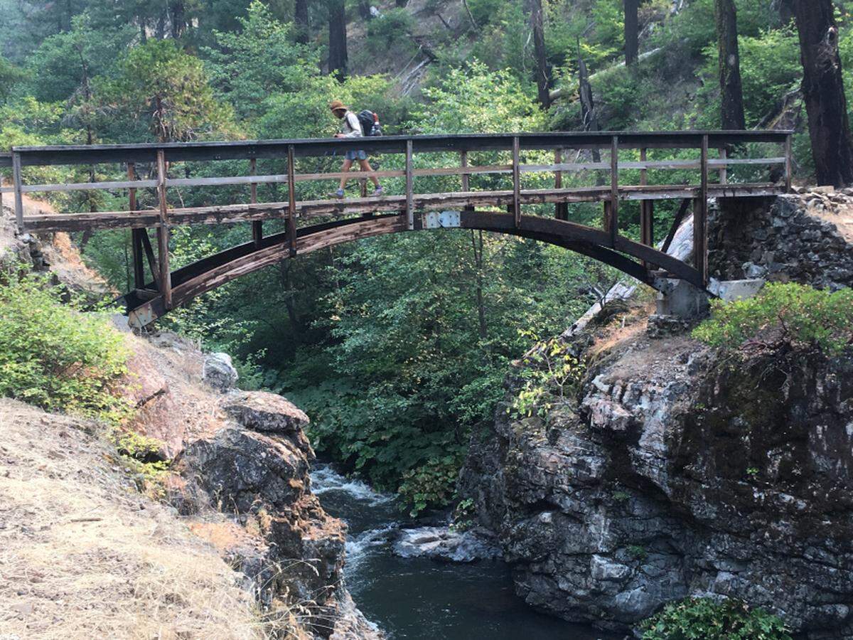 In the northern California section of the Pacific Crest Trail, Steve Ghan “particularly liked the bridges across the rivers, all made of wood,” he wrote in his trail blog.