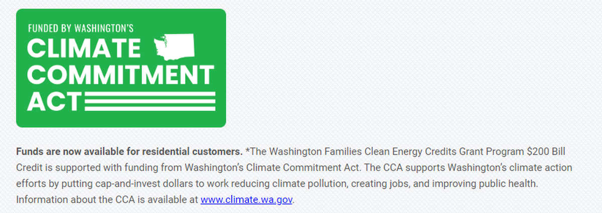 The Washington Department of Commerce requires utilities to include a message about the Climate Commitment Act on materials advertising a $200 credit available to low-income households. Tri-Cities utilities are distancing themselves from the message with disclaimers.