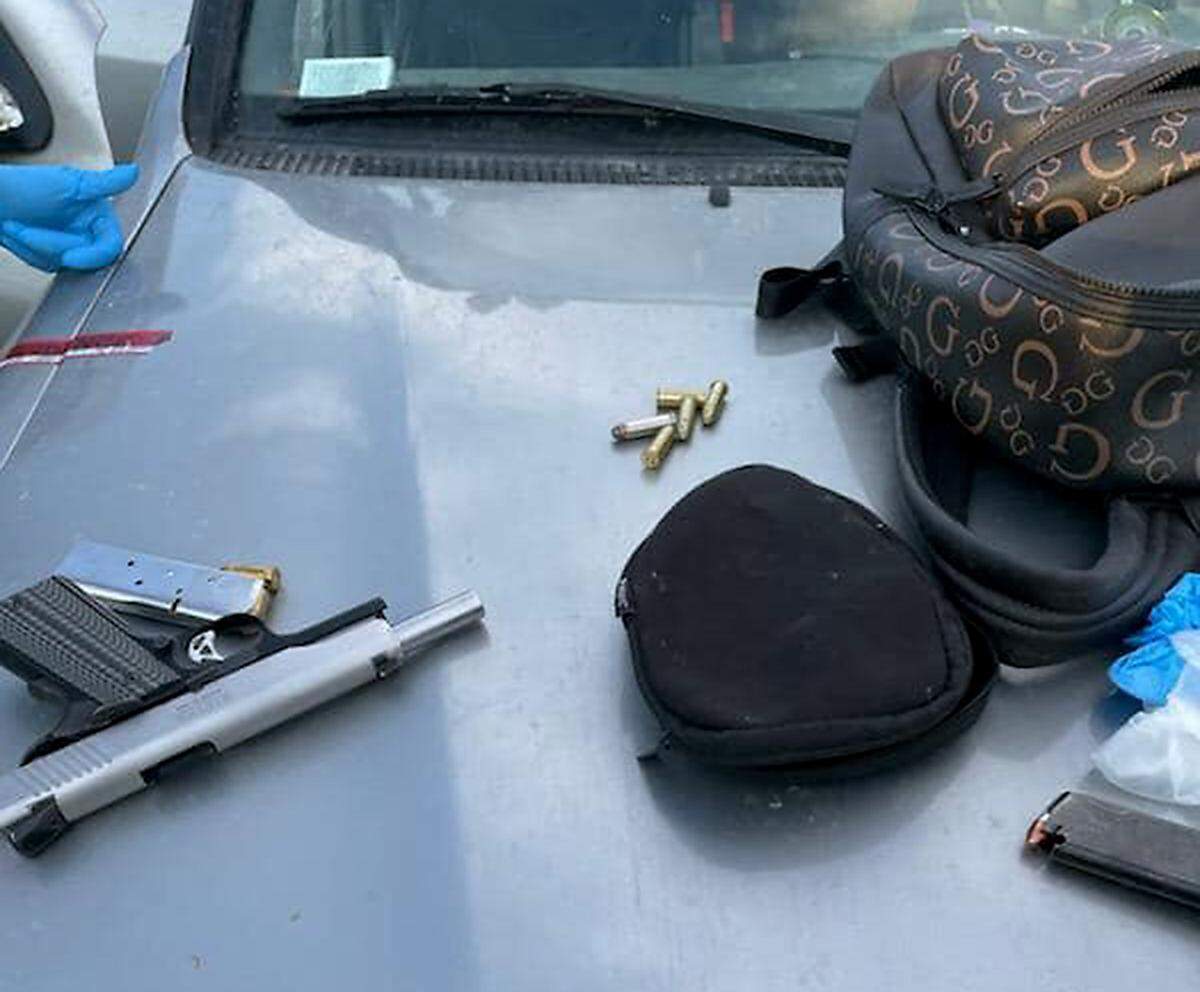 Benton County sheriff’s deputies discovered guns and drugs after arresting Hector David Flores, a felon, following a carjacking in Richland in June 2025.