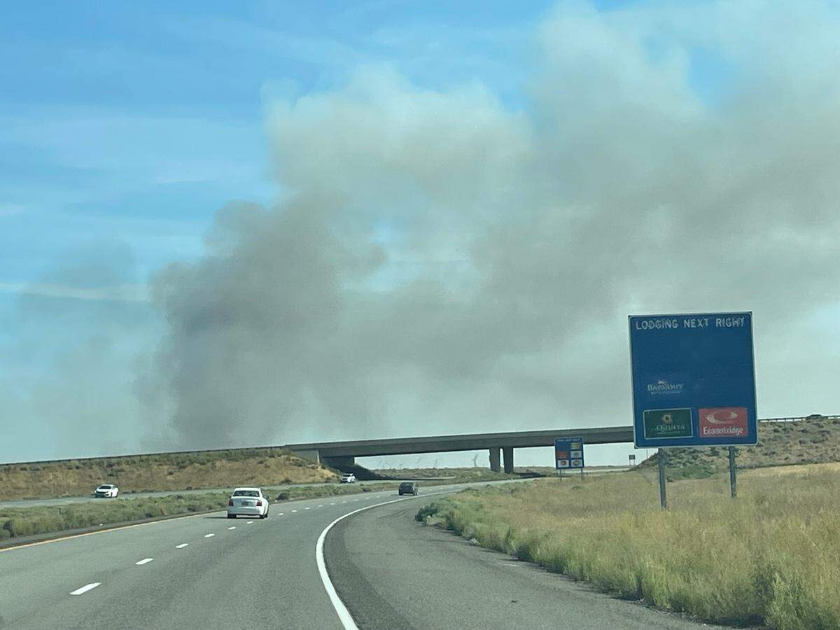 A wildland strike team fought a fire Sunday afternoon in the hills south of Kennewick.