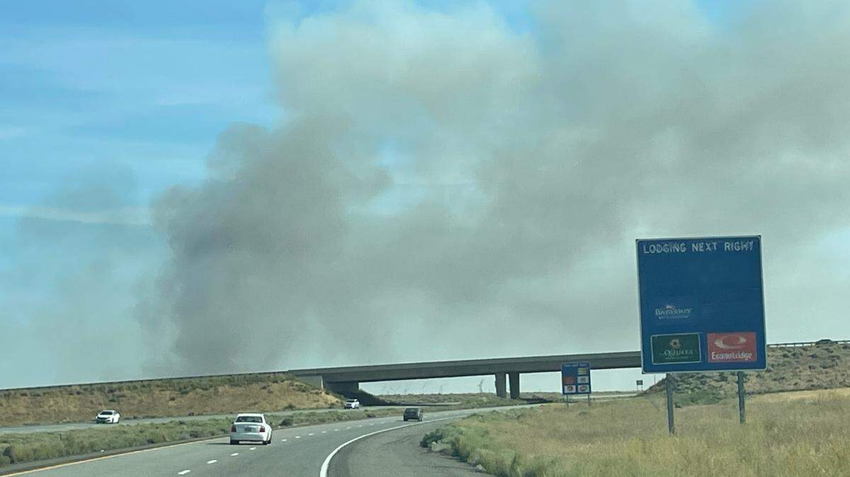A wildland strike team fought a fire Sunday afternoon in the hills south of Kennewick.