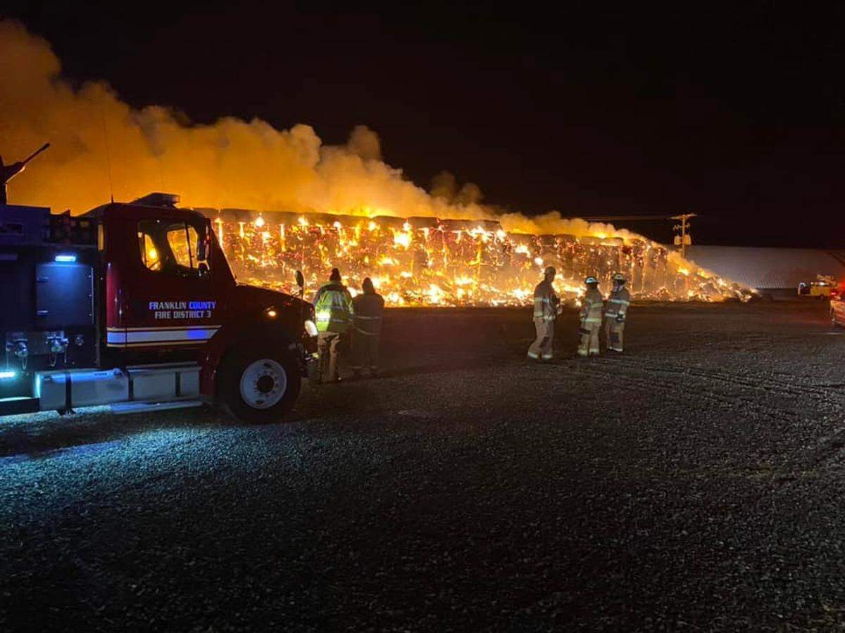 Franklin County emergency crews were called to a haystack fire on Selph Landing Road about 4 a.m. Christmas morning. The fire burned for hours and sent smoke billowing across the roadway. The sheriff’s office is investigating the cause.