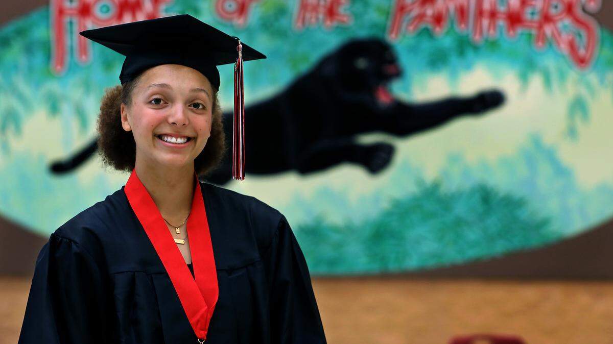 Aliyah Malone, 17, is a standout athlete ready to graduate from River View High School in Finley.