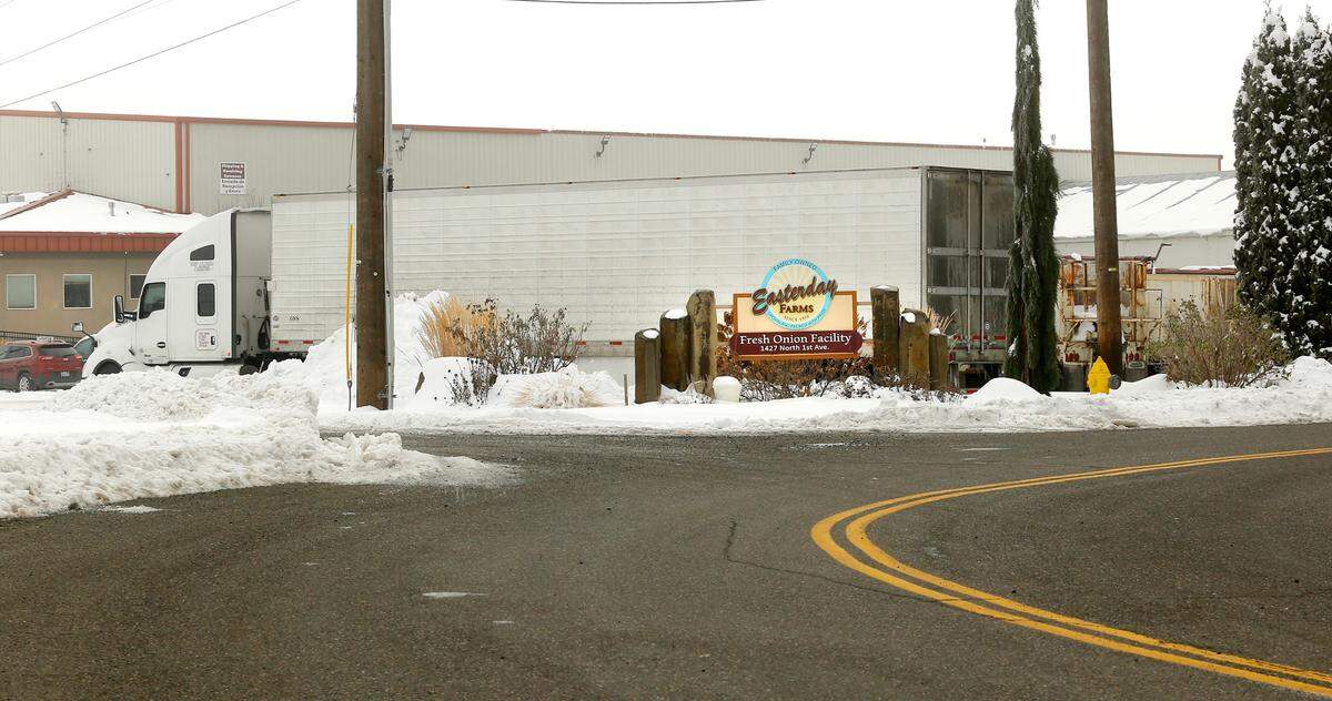 A sign in front of the Easterday Farms fresh onion facility at 1427 N. 1st Ave. in Pasco.
