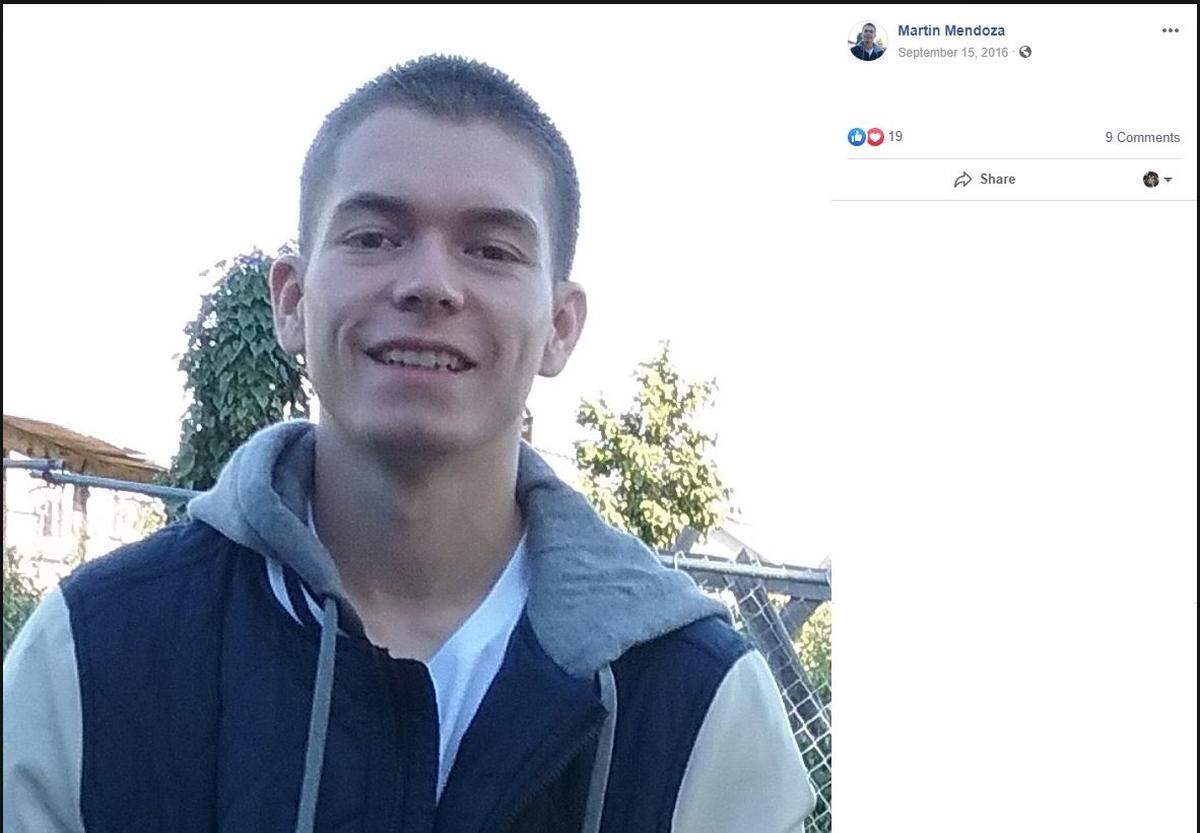 Martin Mendoza’s picture from Facebook. The 24-year-old is accused of being involved in the stabbing of two Pasco police officers.