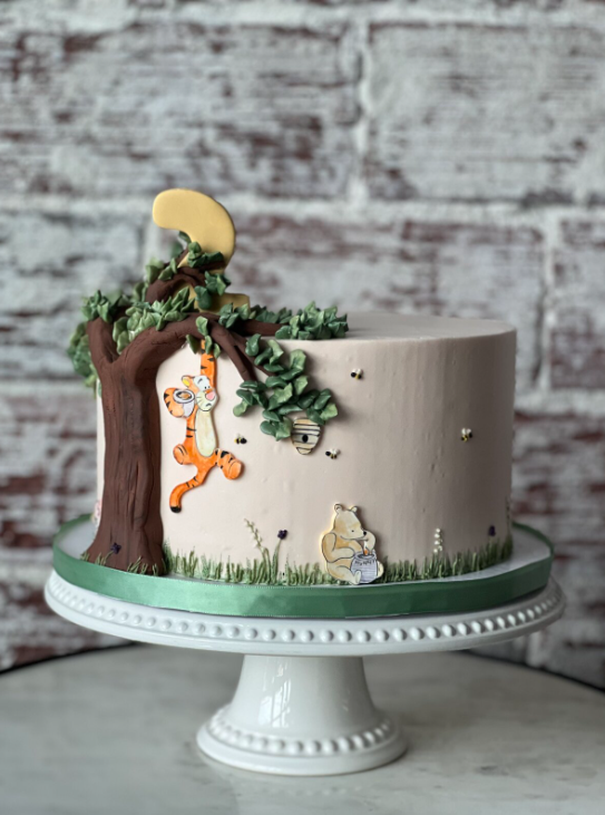 Winnie the Pooh themed cake from Layered Cake Artistry
