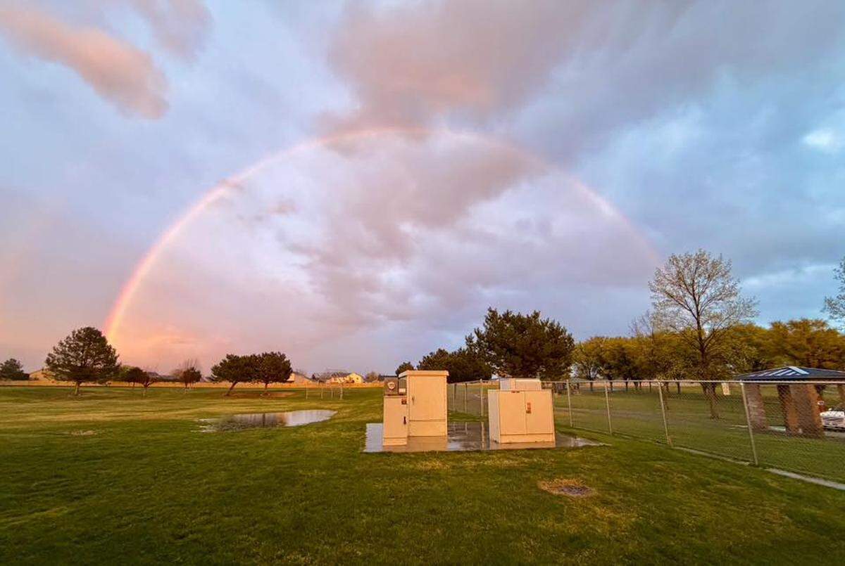 A rainbow over the Tri-Cities