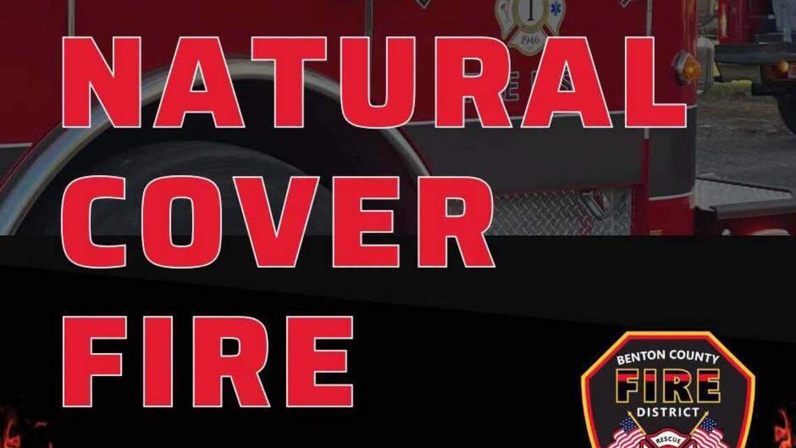 Two-alarm wildland fire forces road closures near Finley