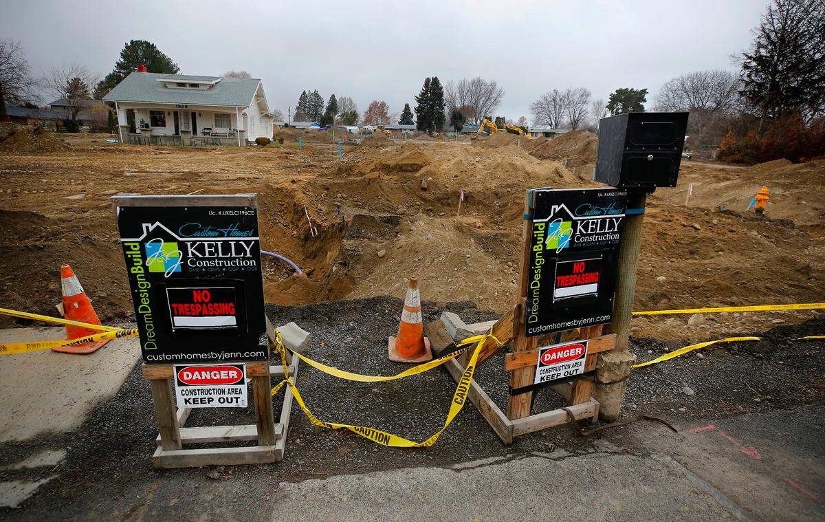 The well-known Sanders peach farm is being transformed into a small subdivision on West 10th Avenue just east of South Vancouver Street in central Kennewick.