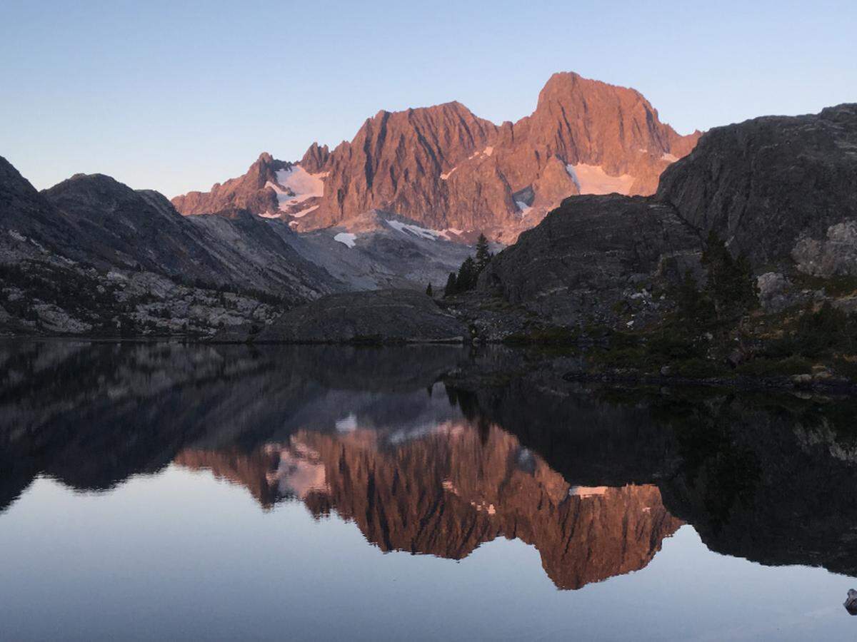 Among the views Steve Ghan enjoyed on the Pacific Crest Trail was Garnet Lake.