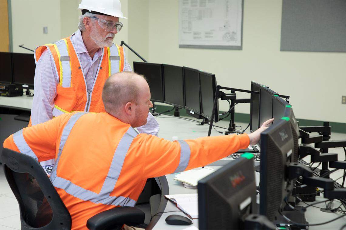 Rep. Dan Newhouse, R-Wash., learned about operating the Hanford vitrification plant’s Low Activity Waste Facility to turn radioactive waste into a stable glass form during a tour of the nuclear reservation.