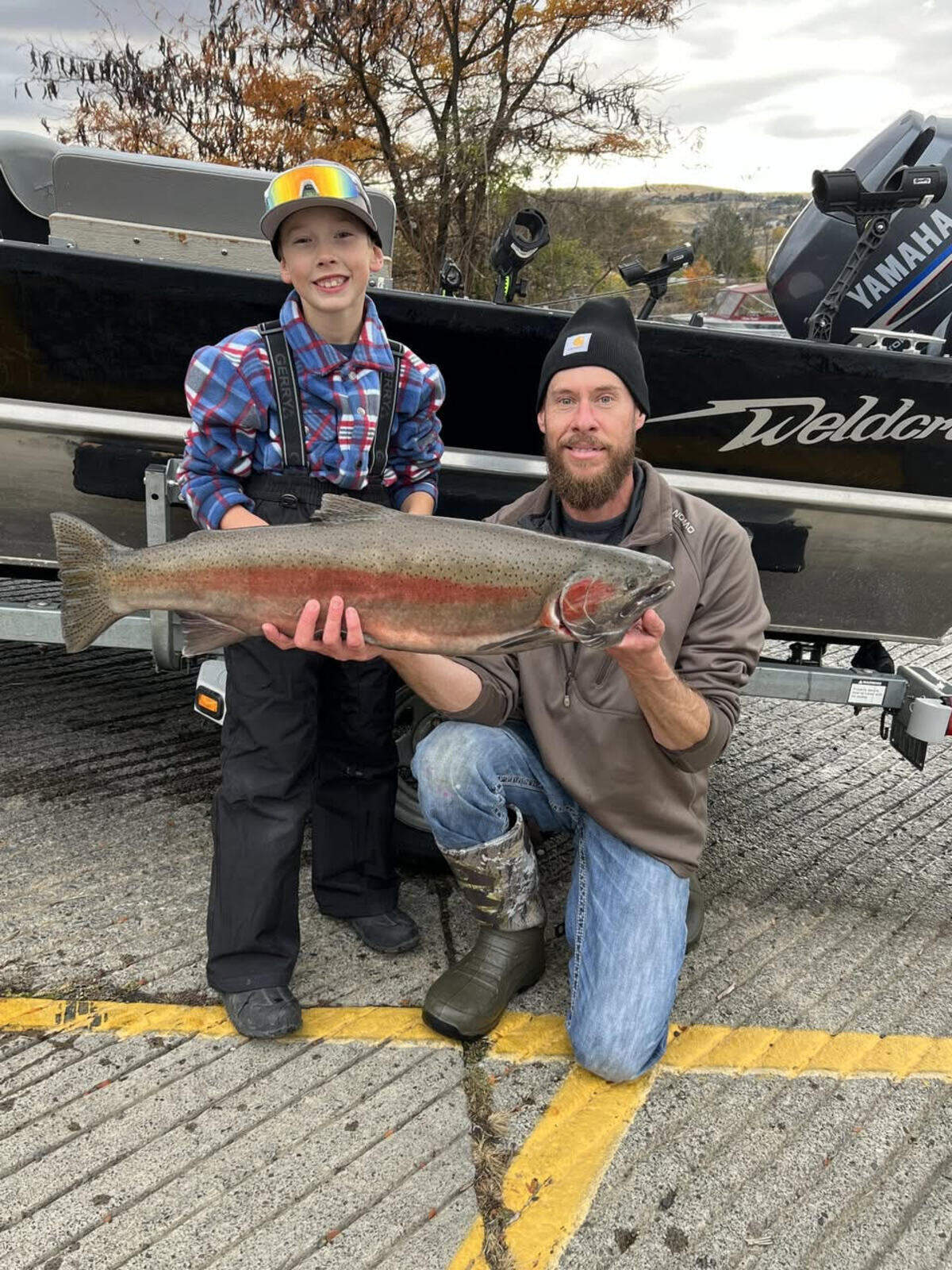 “My 9-year-old grandson and his dad are real pro’s at launching the boat, putting out the bumpers, tying it to the dock, and then once under way, getting to the right spot to catch fish,” said Lee Walter.