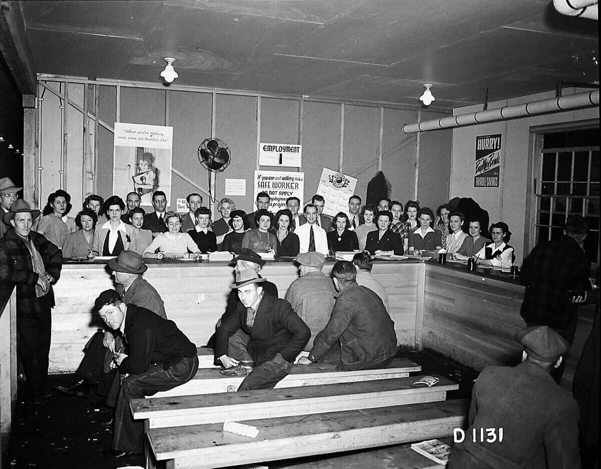 In 1943 hiring was under way at the Hanford employment office to put to work tens of thousands of workers to build the world’s first production-scale reactors and processing plants to produce plutonium.