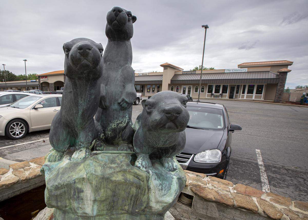 Tri-Cities developer Warren Luke installed several animal statues around the Tri-Cities before his death in 2020. This sea otter sculpture is part of Marineland Village, which he once owned.