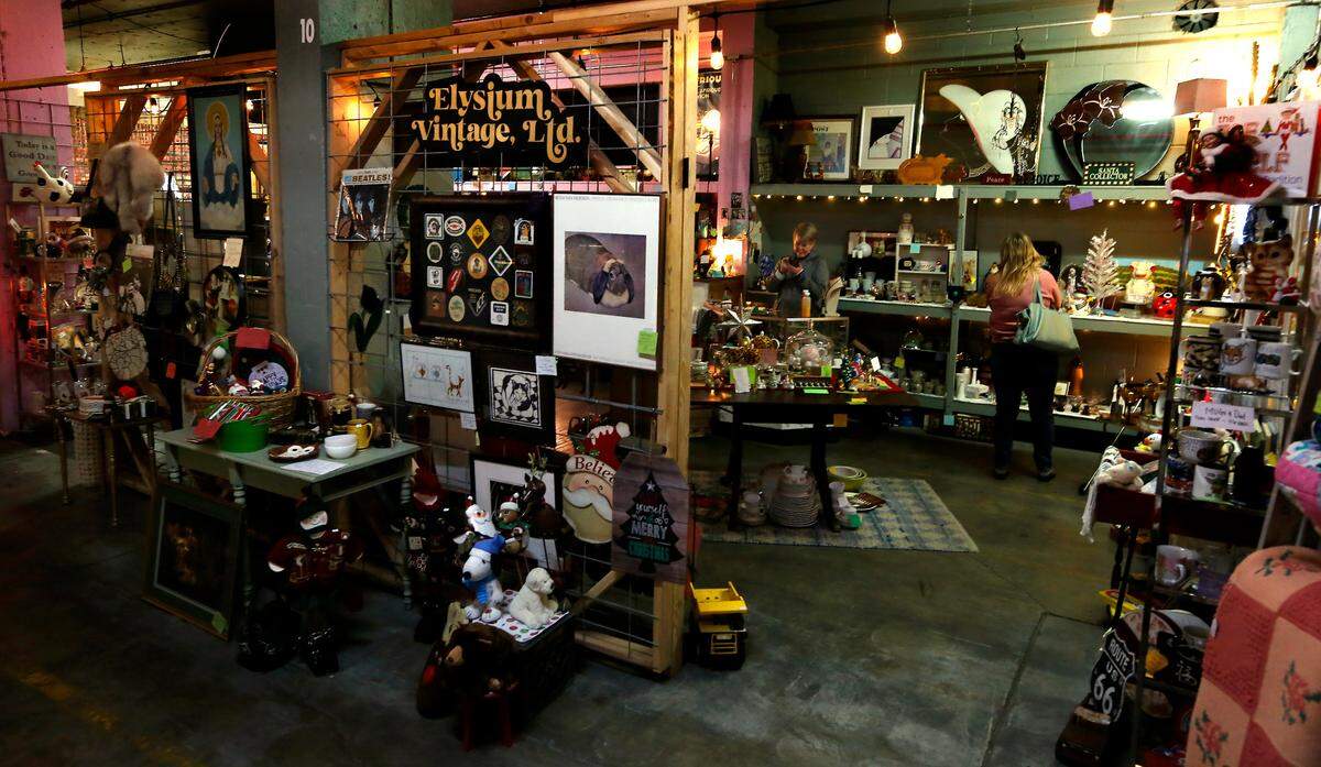 Elysium Vintage, Ltd. is one of several dozen vendors located at The Public Market at Columbia River Warehouse in downtown Kennewick.