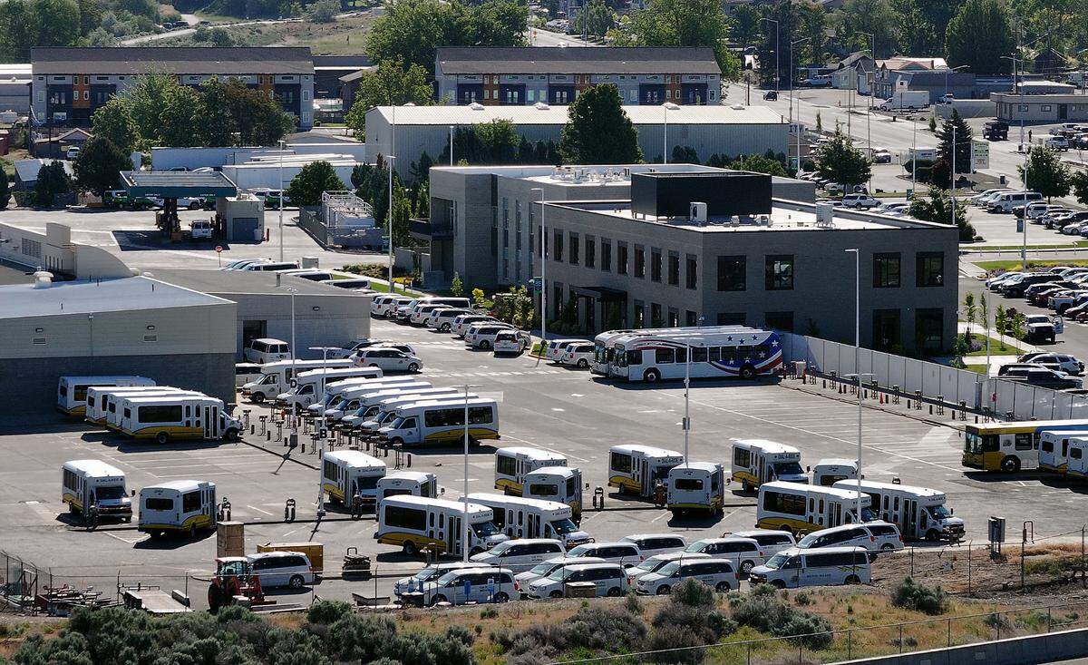 Ben Franklin Transit office and bus lot in the Richland Wye area near Highway 240.