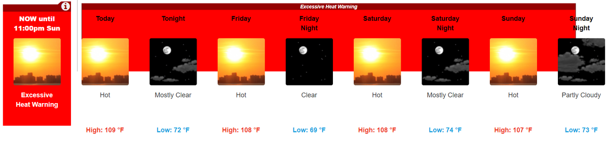 The Tri-Cities is under an excessive heat warning through Saturday.