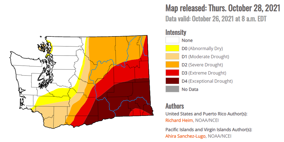 Benton and Franklin counties continue to have “exceptional” drought conditions.