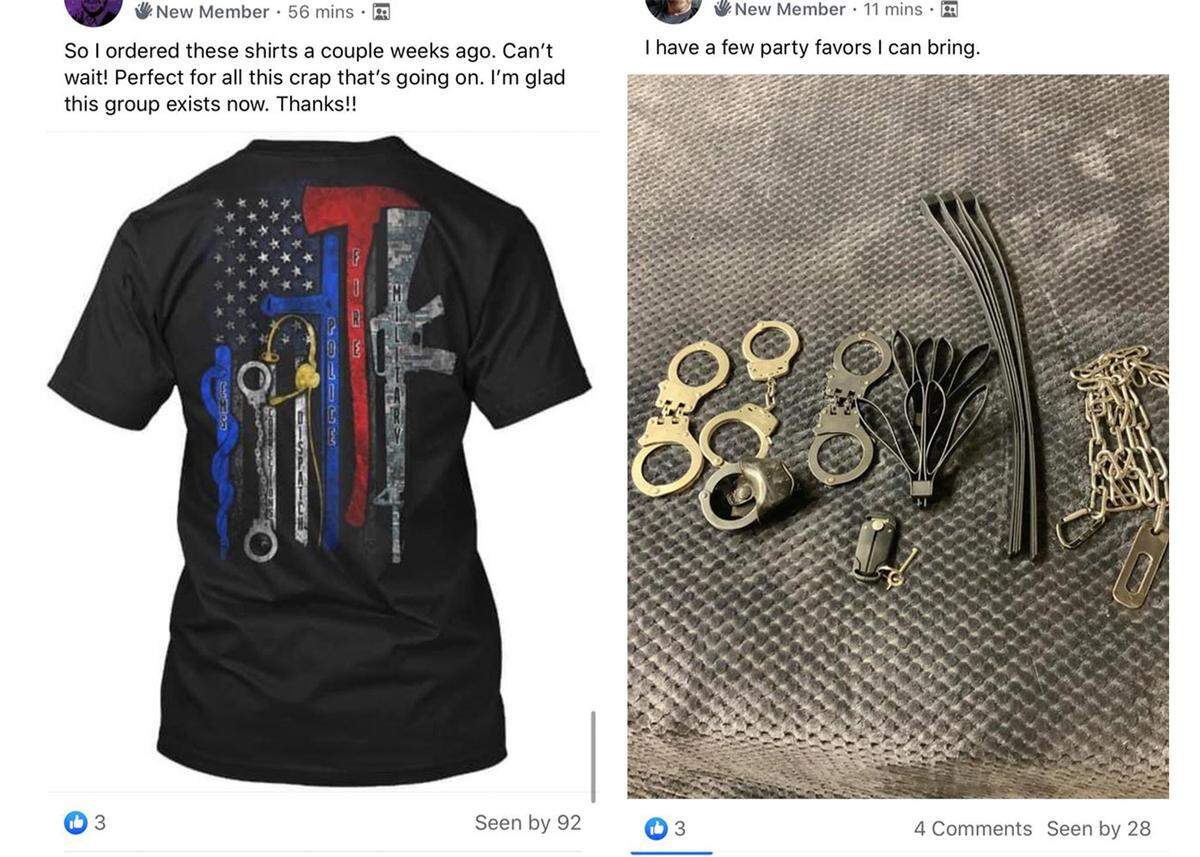 Screenshots shared by a reader show two posts from the “Defend the Tri” Facebook group. Because of group privacy settings, it’s unclear if these posts were taken down.