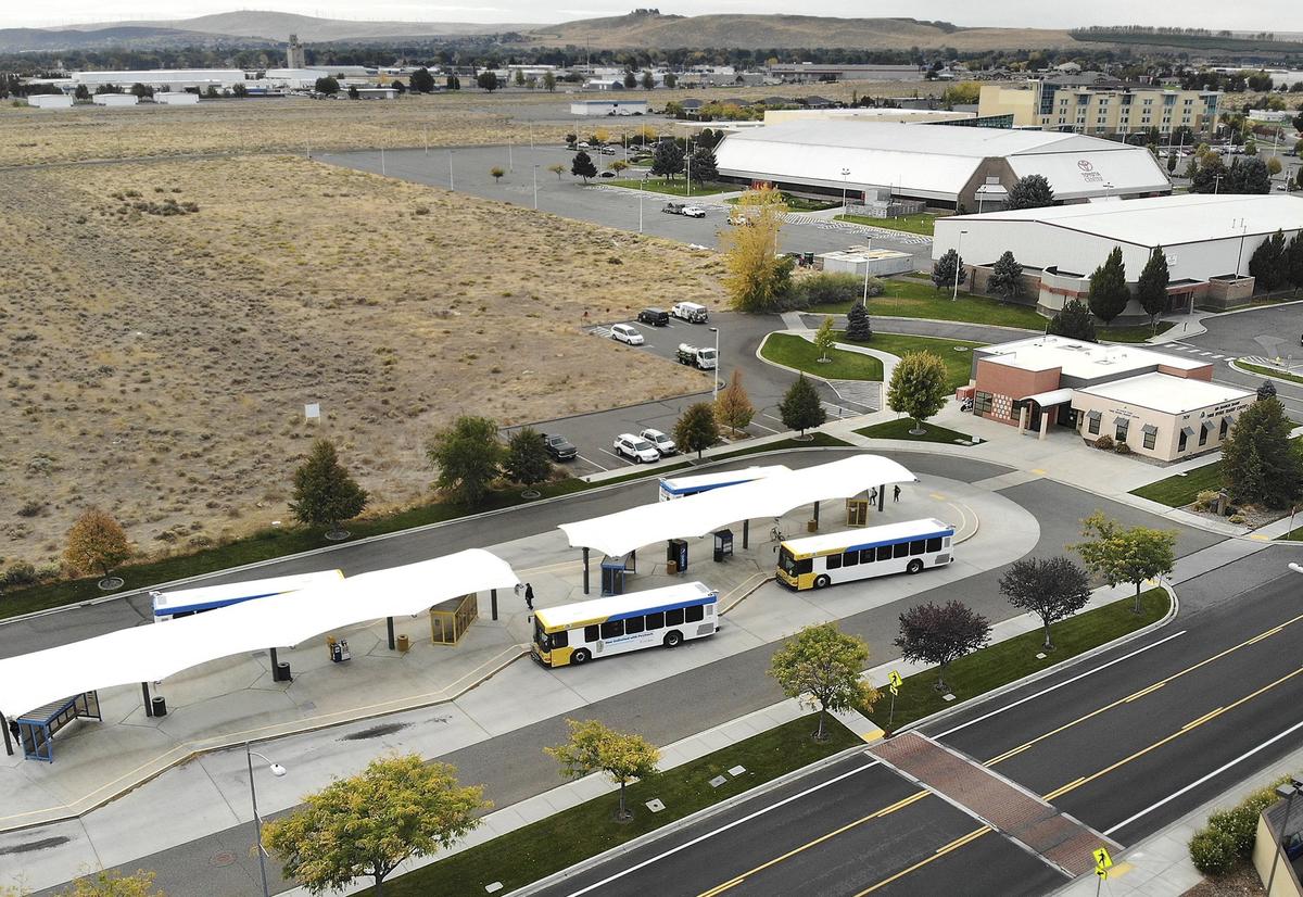 The Ben Franklin Transit transfer station in Kennewick’s Vista Field area. Ben Franklin Transit may not be able to restore taxi feeder, night or Sunday service until 2019 after a key contractor went out of business Oct. 31.
