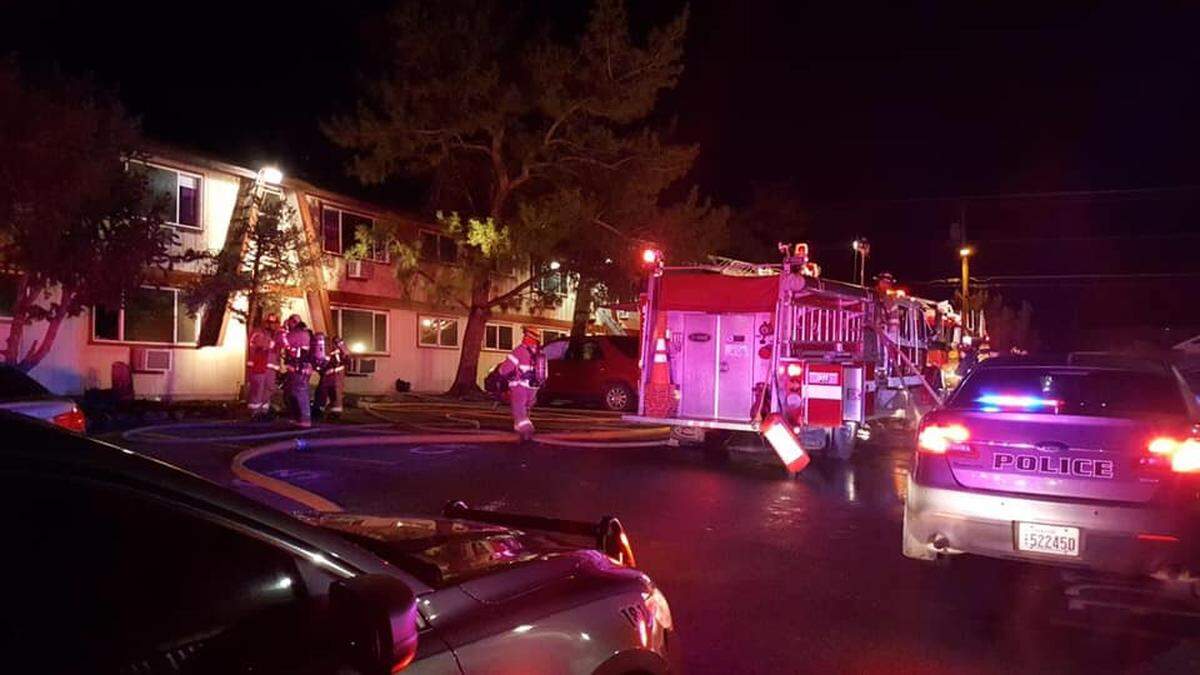 Firefighters fought a fire in an apartment Monday evening.