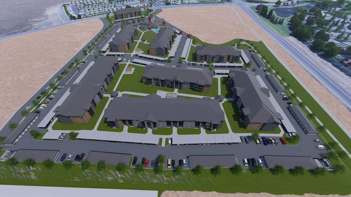 A $48 million apartment complex is being built as part of a larger development vision in the Horn Rapids area of Richland. (Bernardo Wills Architects)
