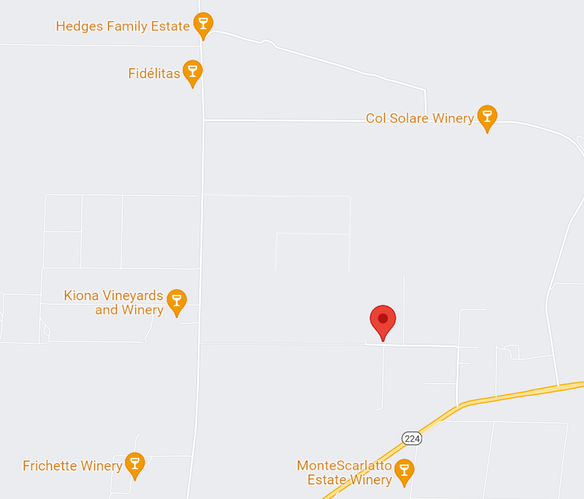 This map shows the area around the 27000 block of Ambassador PR in rural Benton County