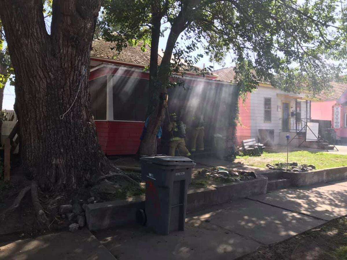Kennewick police helped a woman and a kitten out of this home when smoke came pouring out of a home.