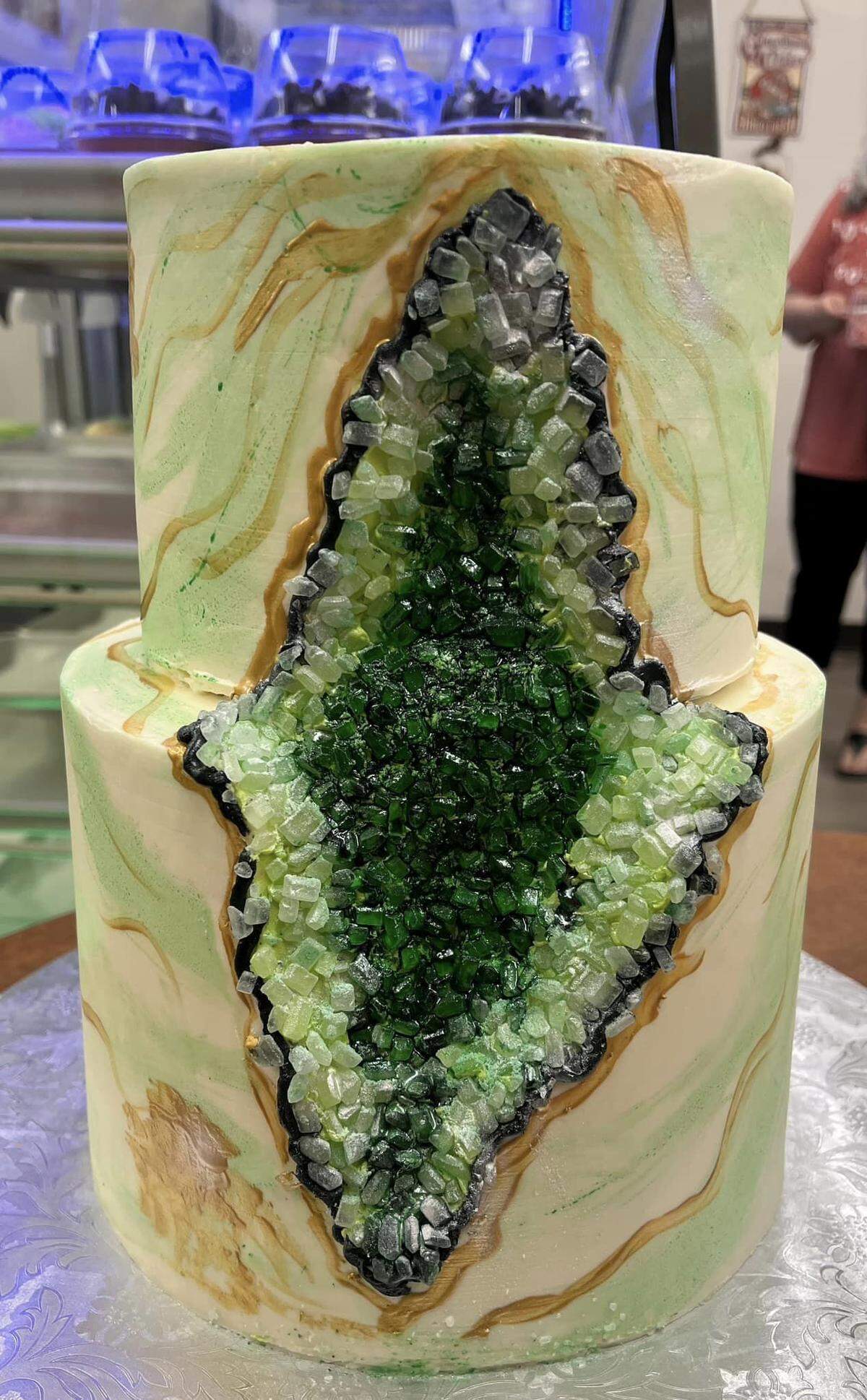 Crystal geode cake by Desserts by Kelly in the Uptown