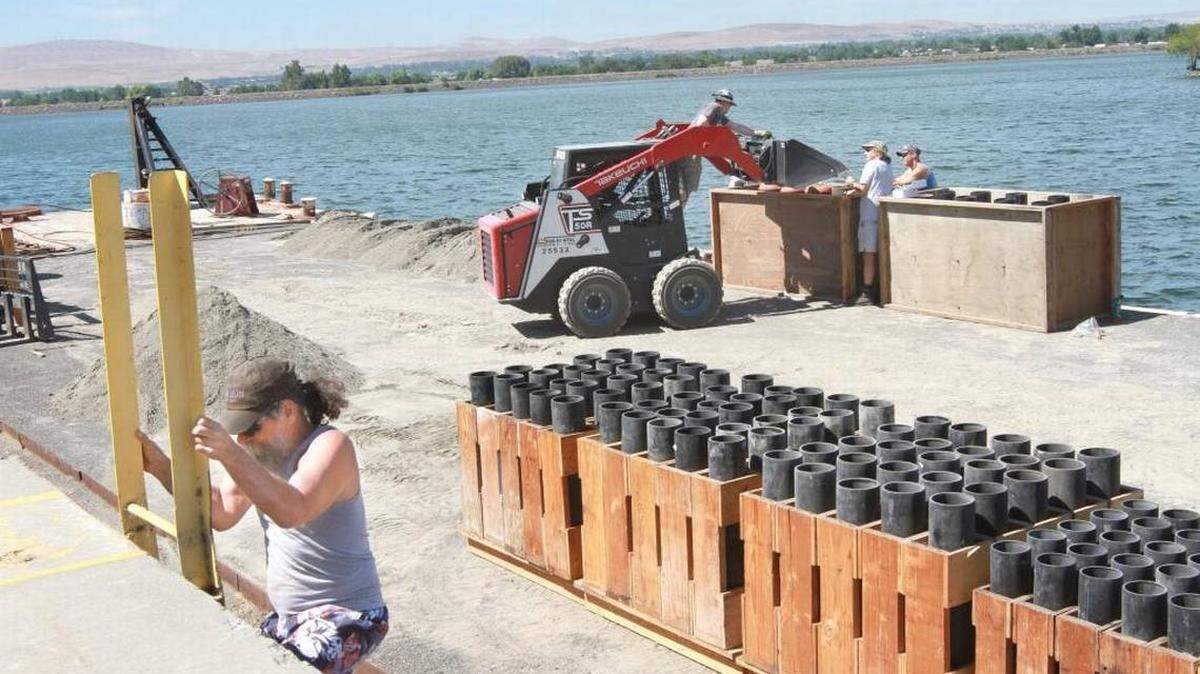 The River of Fire fireworks show will launch from the Lampson pits Wednesday instead of the usual river barge. Organizers were unable to find a replacement for the barge shown here, which was sold.