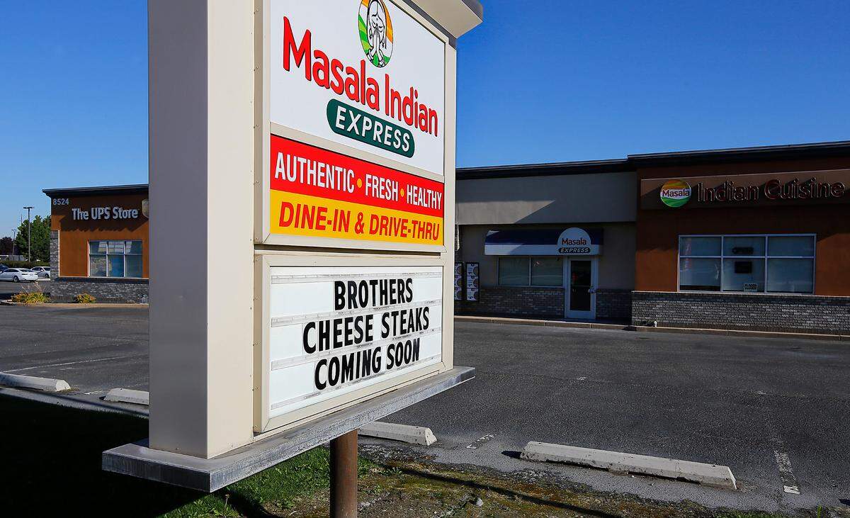 A sign at 8524 West Gage Boulevard in Kennewick advertises the new storefront location for the popular Brothers Cheese Steaks sandwich business currently operating at the Pasco Specialty Kitchens facility.