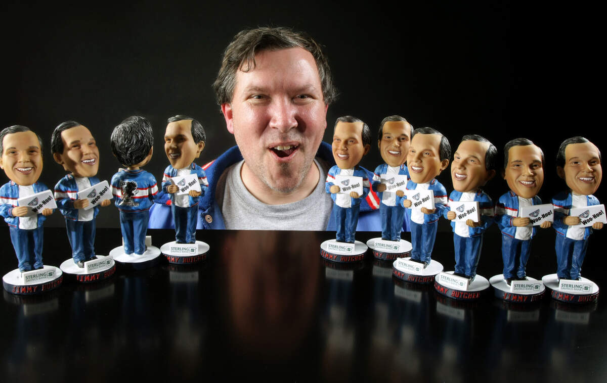 Jimmy Butcher was recognized in 2011 by the Tri-City Americans hockey team as a superfan and was honored with his own bobblehead from the WHL team.