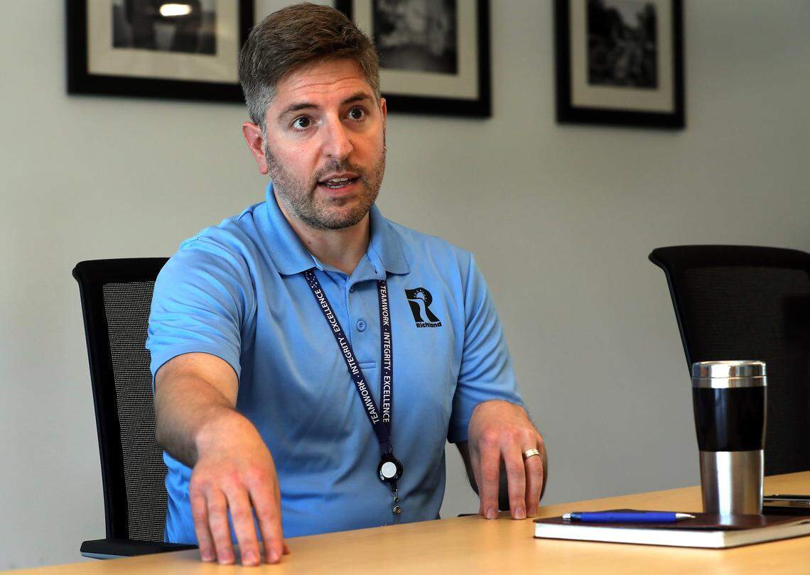 Carlo D'Alessandro, Richland Public Works Director, discusses some of the traffic mitigation steps already in place and other projects planned for roads around the new Costco Wholesale in south Richland.