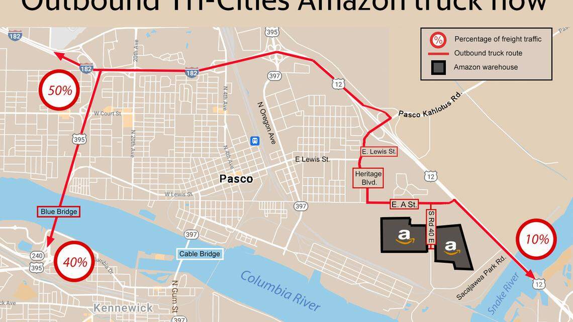 Exclusive | Amazon will put 2,800 trucks, cars a day on Tri-Cities roads. But where?