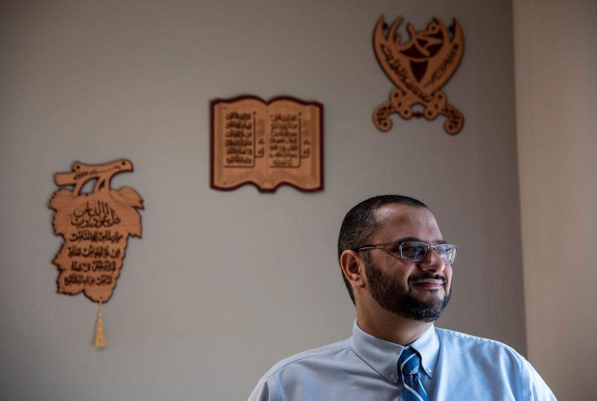 Dr. Ahmad Fora, a hematologist and onocologist who does outpatient care through Trios Health Southridge Hospital stands for a portrait in his Richland home during the holy month of Ramadan.